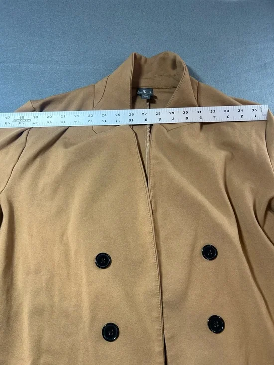 Worthington Tan Double-Breasted Trench Coat - Picture 14 of 14